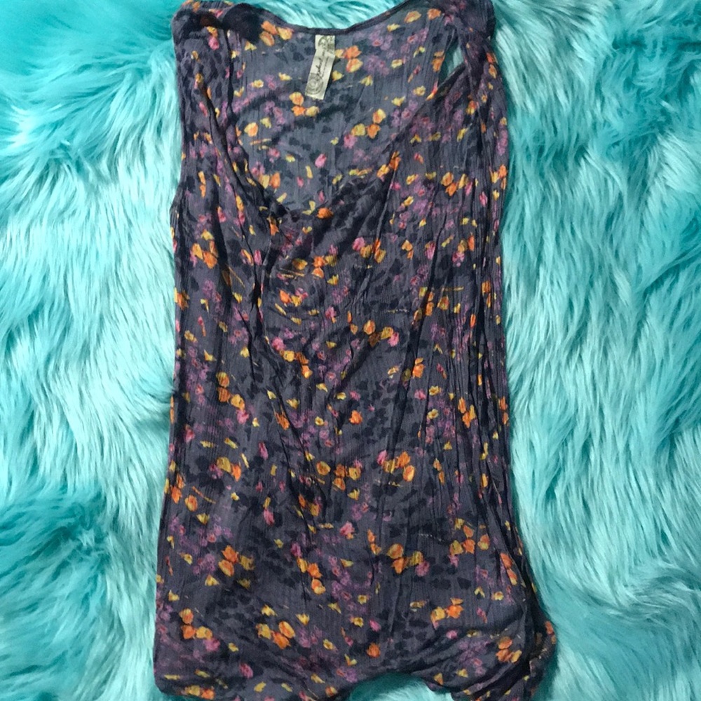 Free people floral tank top S/M
